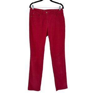 Boden Corduroy Straight Pant Red Rust Size 8 Long Tall